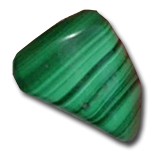 PIEDRA rodada, pulida MALAQUITA (Transformación)