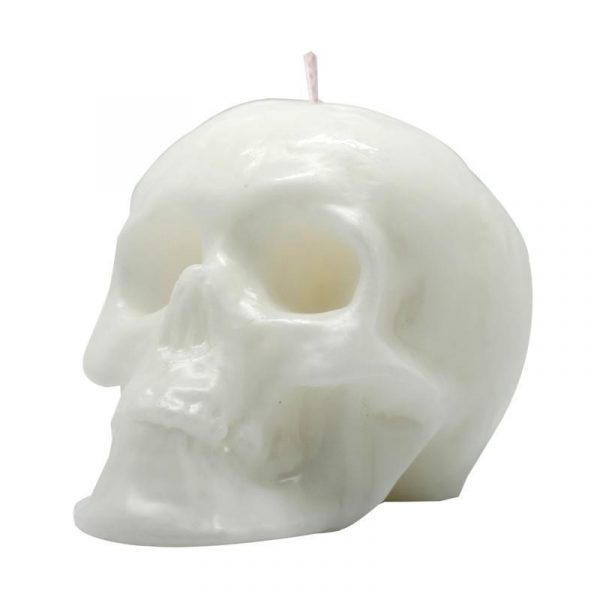 VELAS  CRANEO 11 x 9 cm.( diferentes colores)