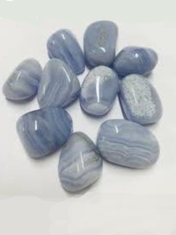 Canto rodado, pulido Calcedonia (Protección, relajación)