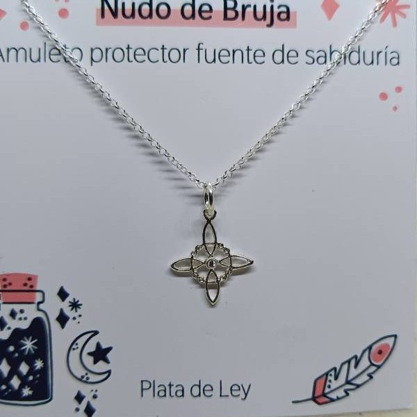 Colgante Nudo de la Bruja Plata