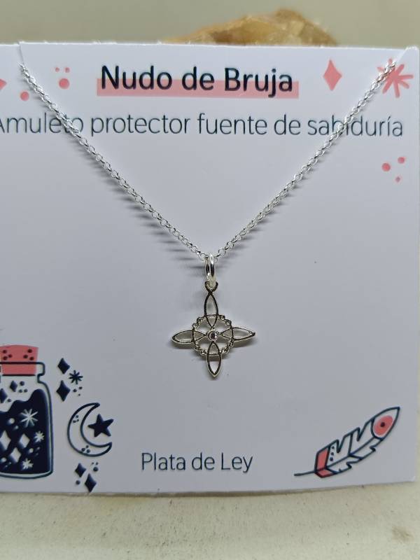 Colgante Nudo de la Bruja Plata