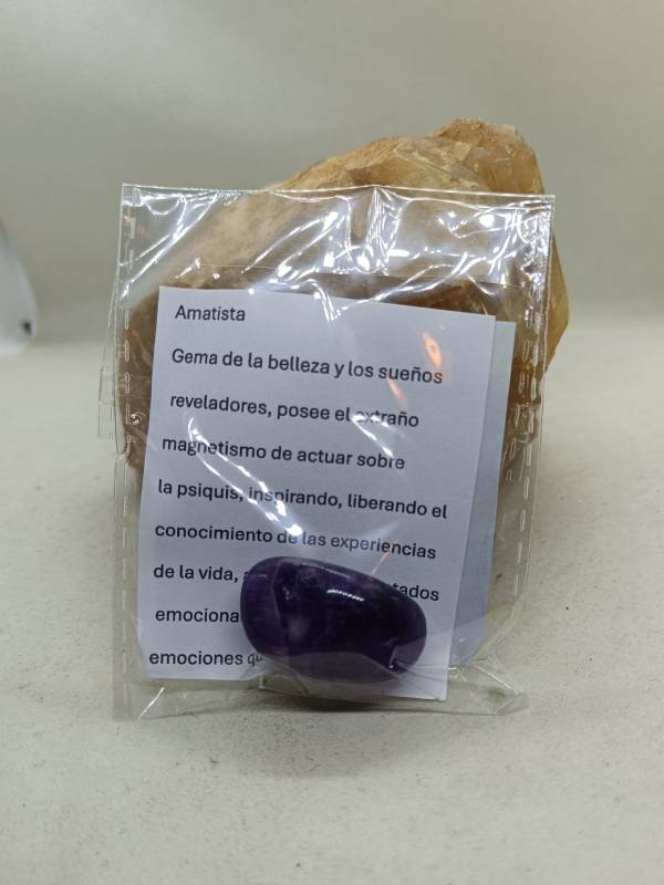 Piedra rodada, pulida Amatista (Sabiduría) - Imagen 2