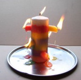 Velón 7 mechas, 7 colores, 7 potencias efecto ¨poom¨