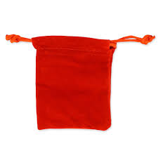 Bolsa de terciopelo roja 7 x 9 cm