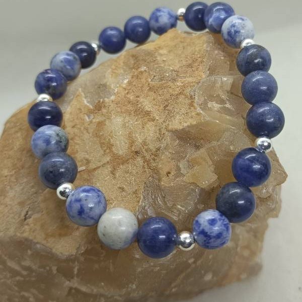Pulsera Sodalita y Plata