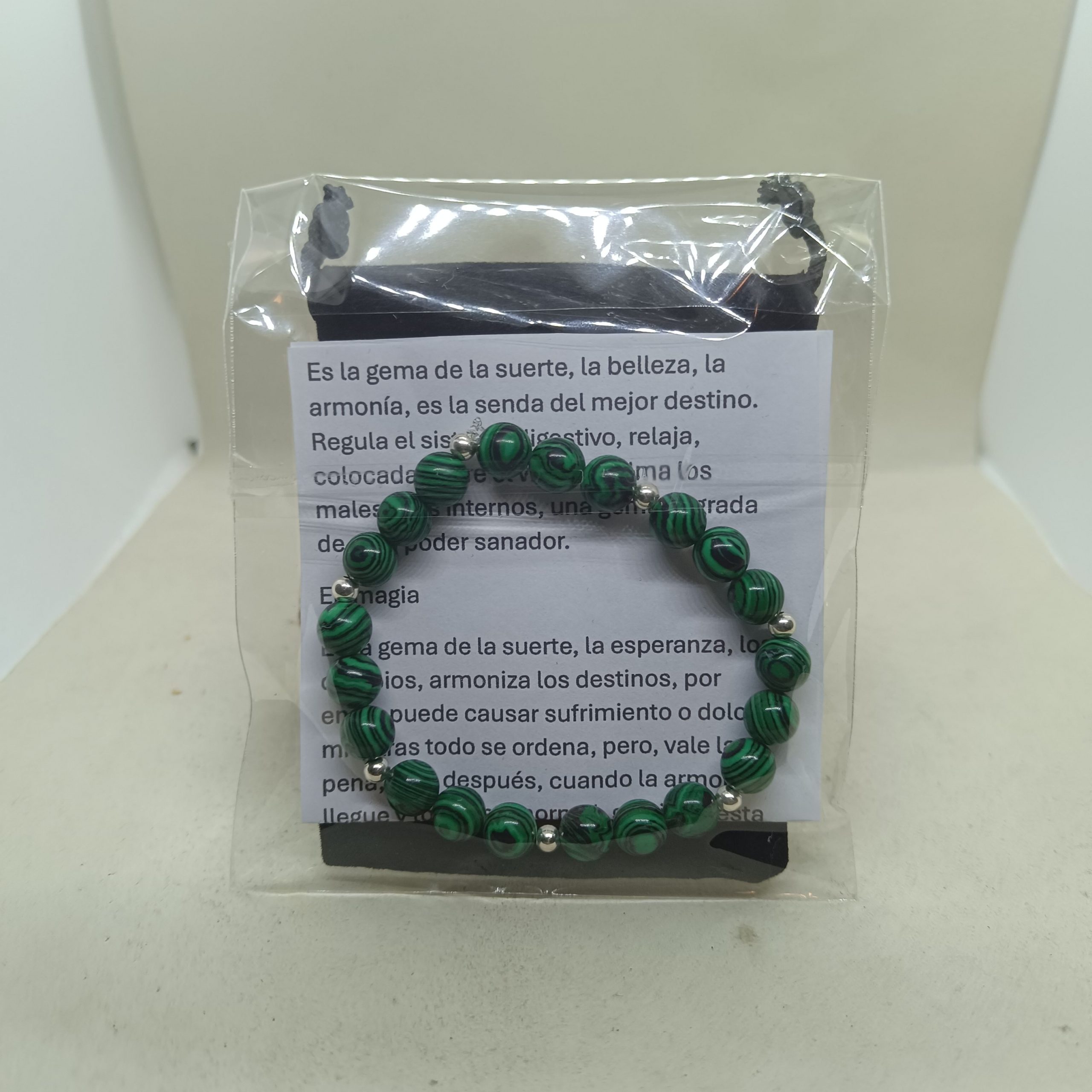 Pulsera malaquita y Plata S925 - Imagen 2