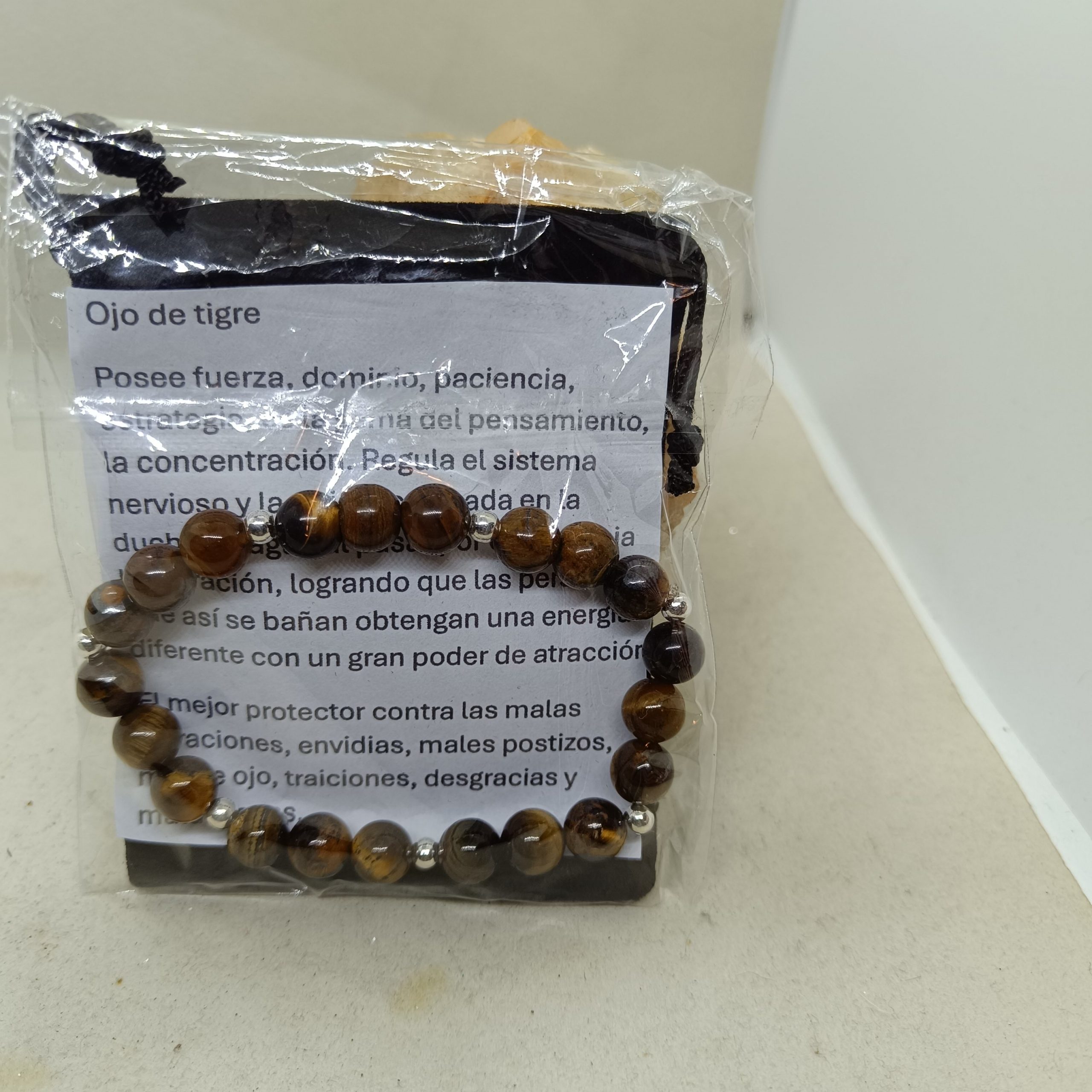 Pulsera ojo de tigre y plata - Imagen 4