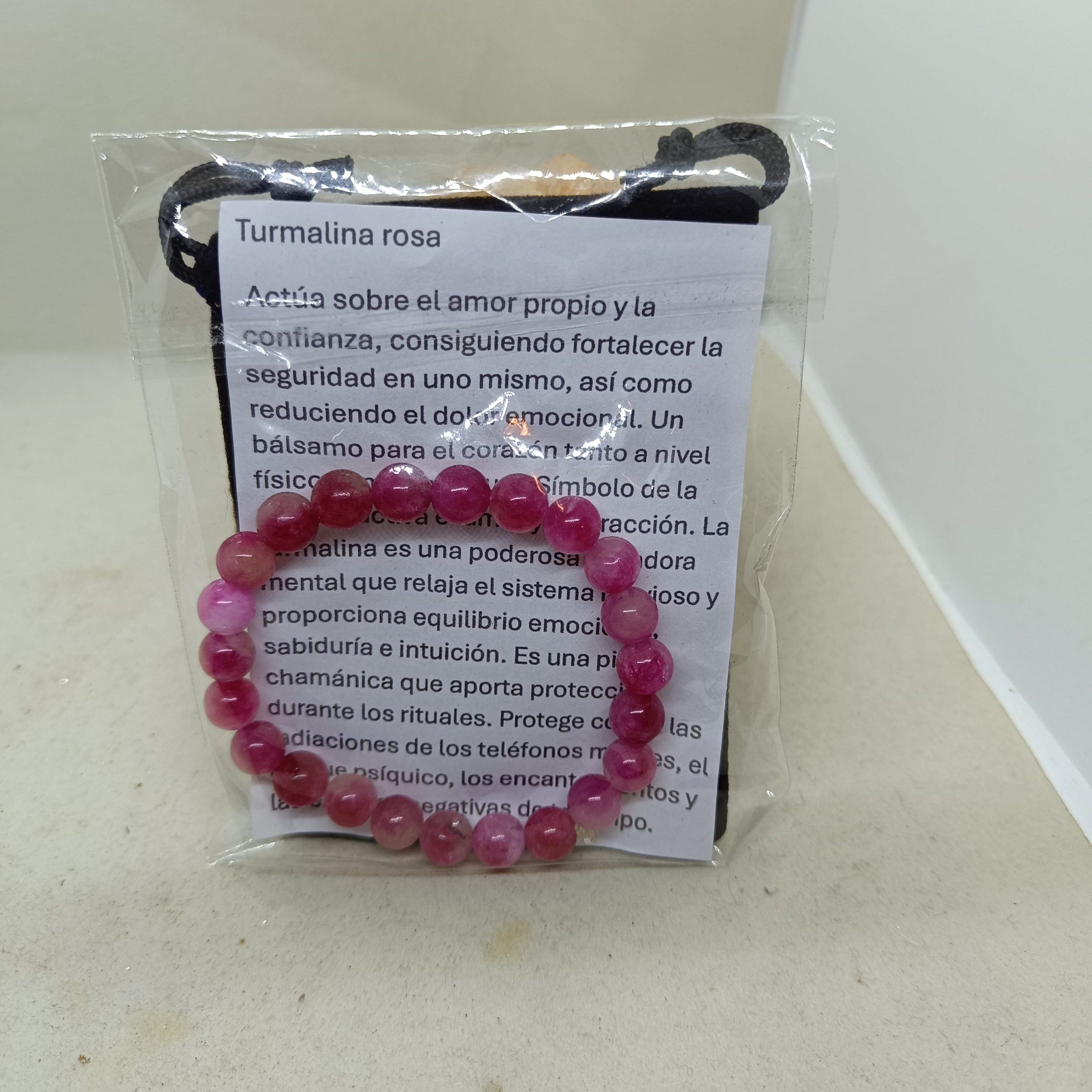 Pulsera turmalina rosa (amor) - Imagen 2