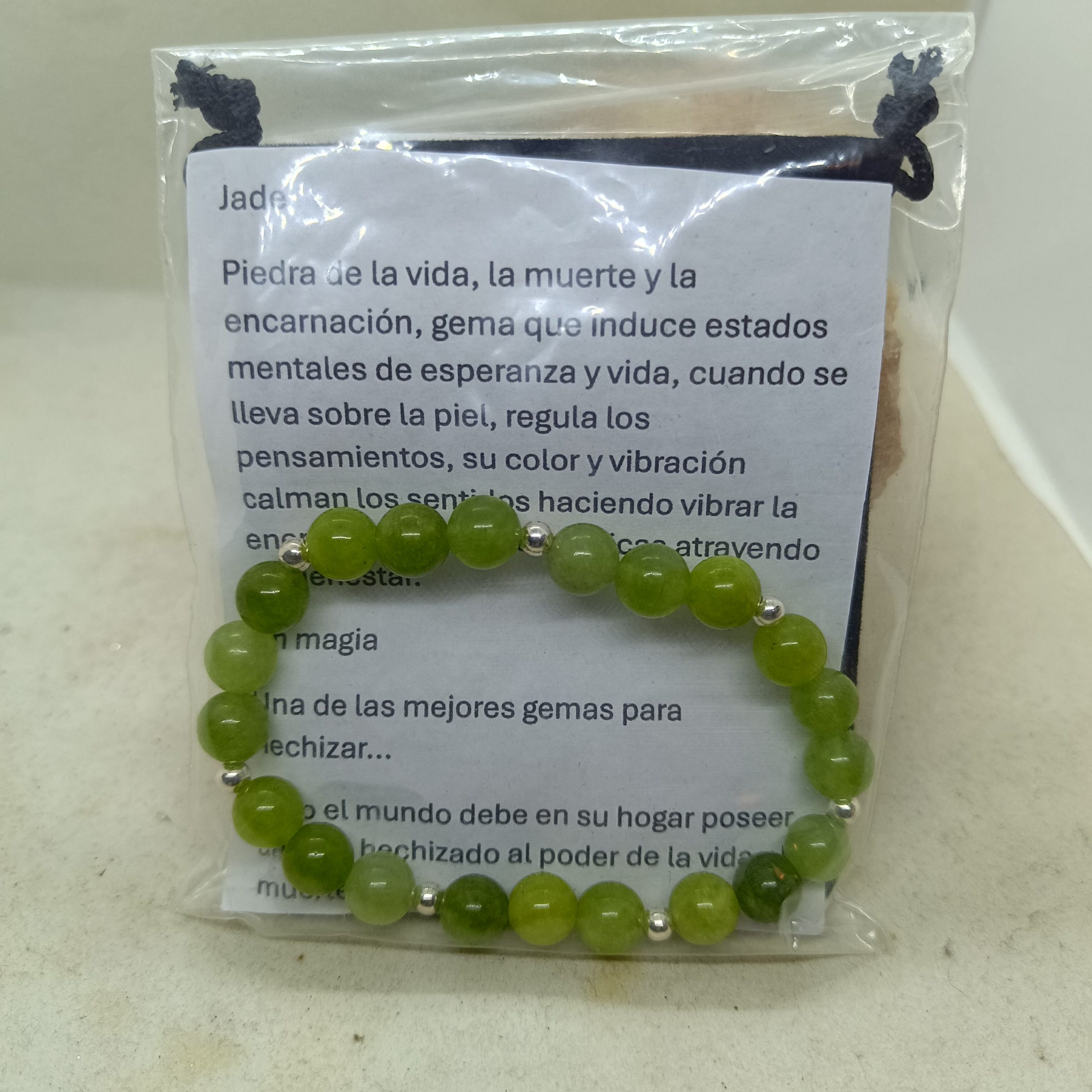 Pulsera Jade y plata - Imagen 2