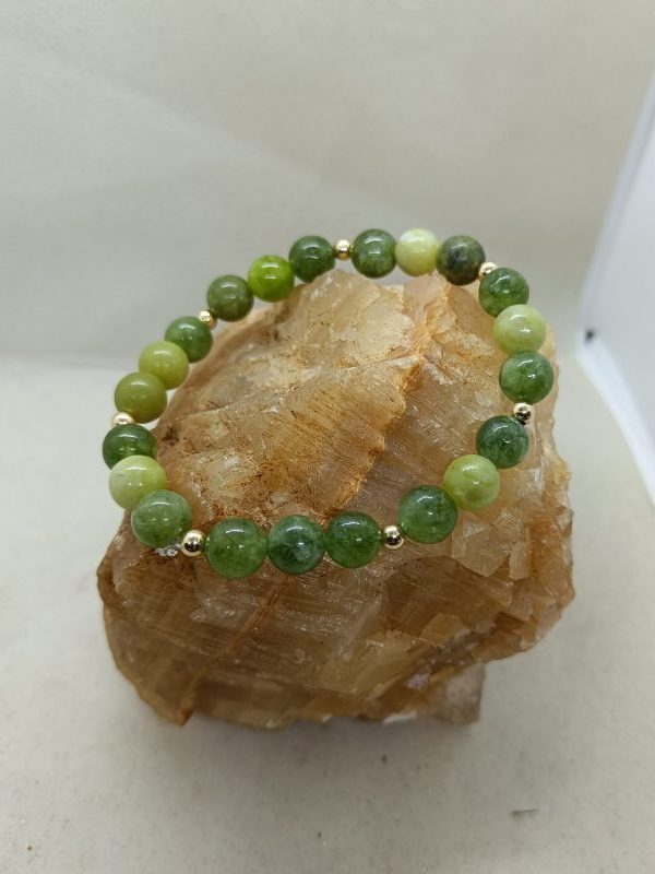 Pulsera Jade y oro de 14 k