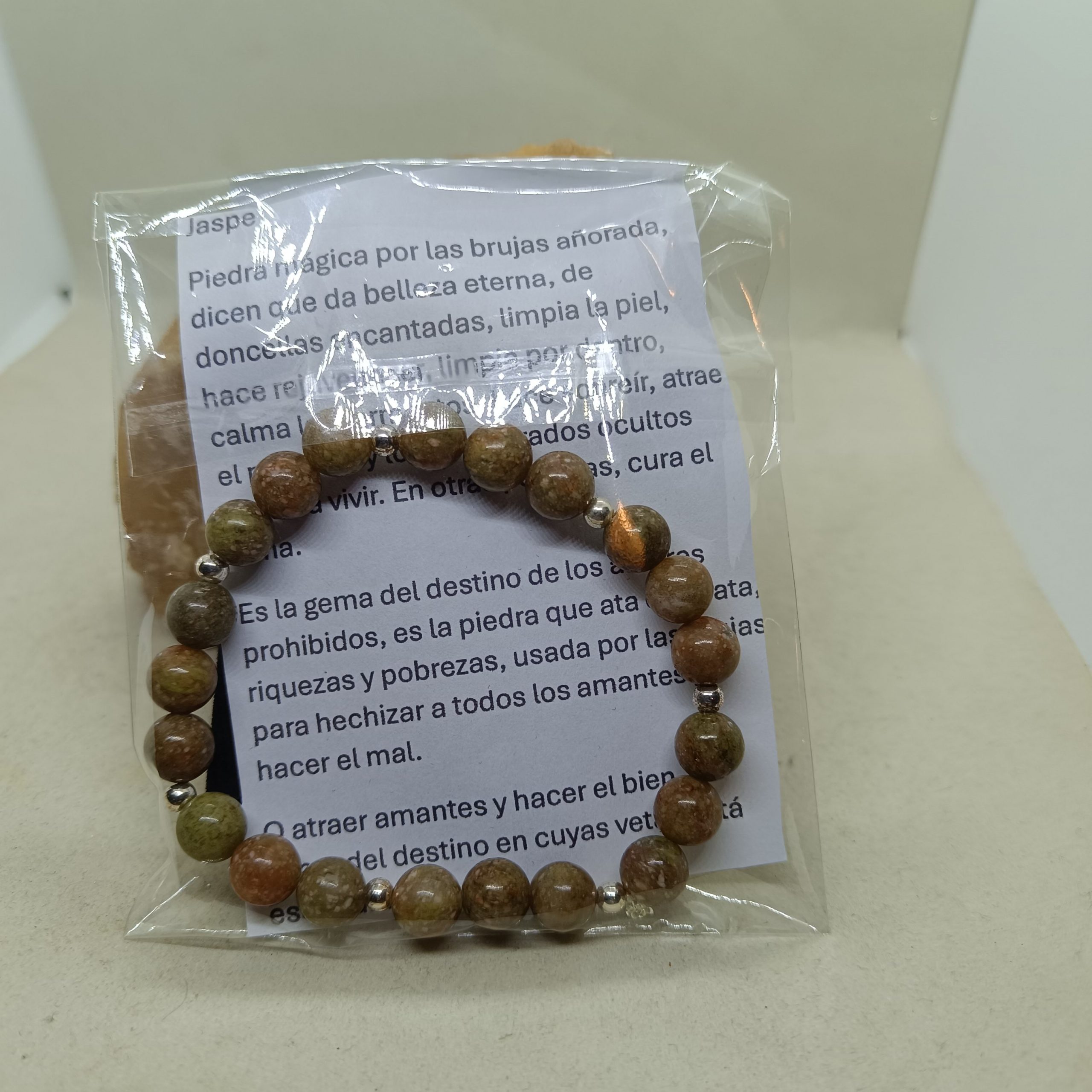 Pulsera Unakita y plata de ley - Imagen 2