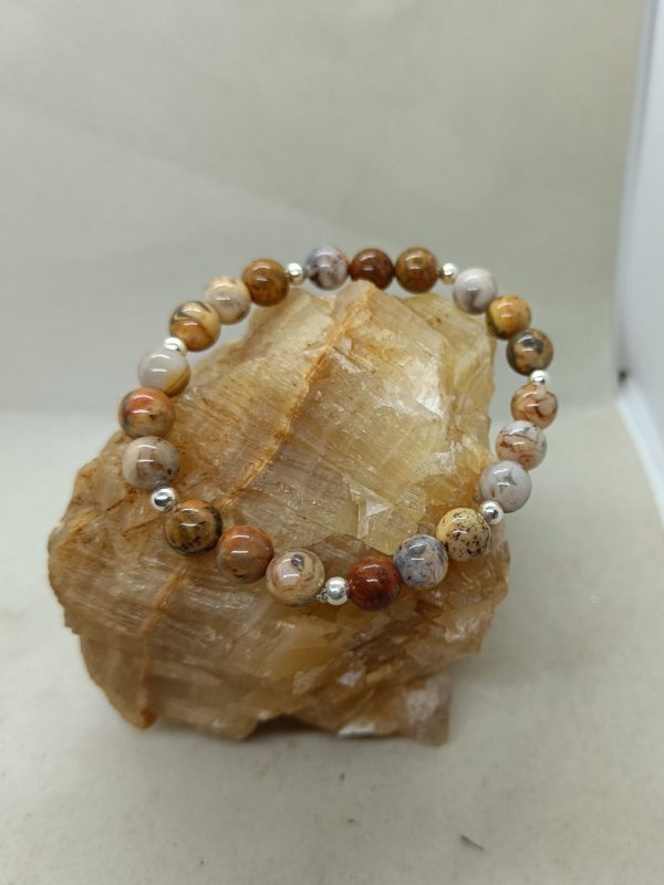 Pulsera Ágata y plata de ley