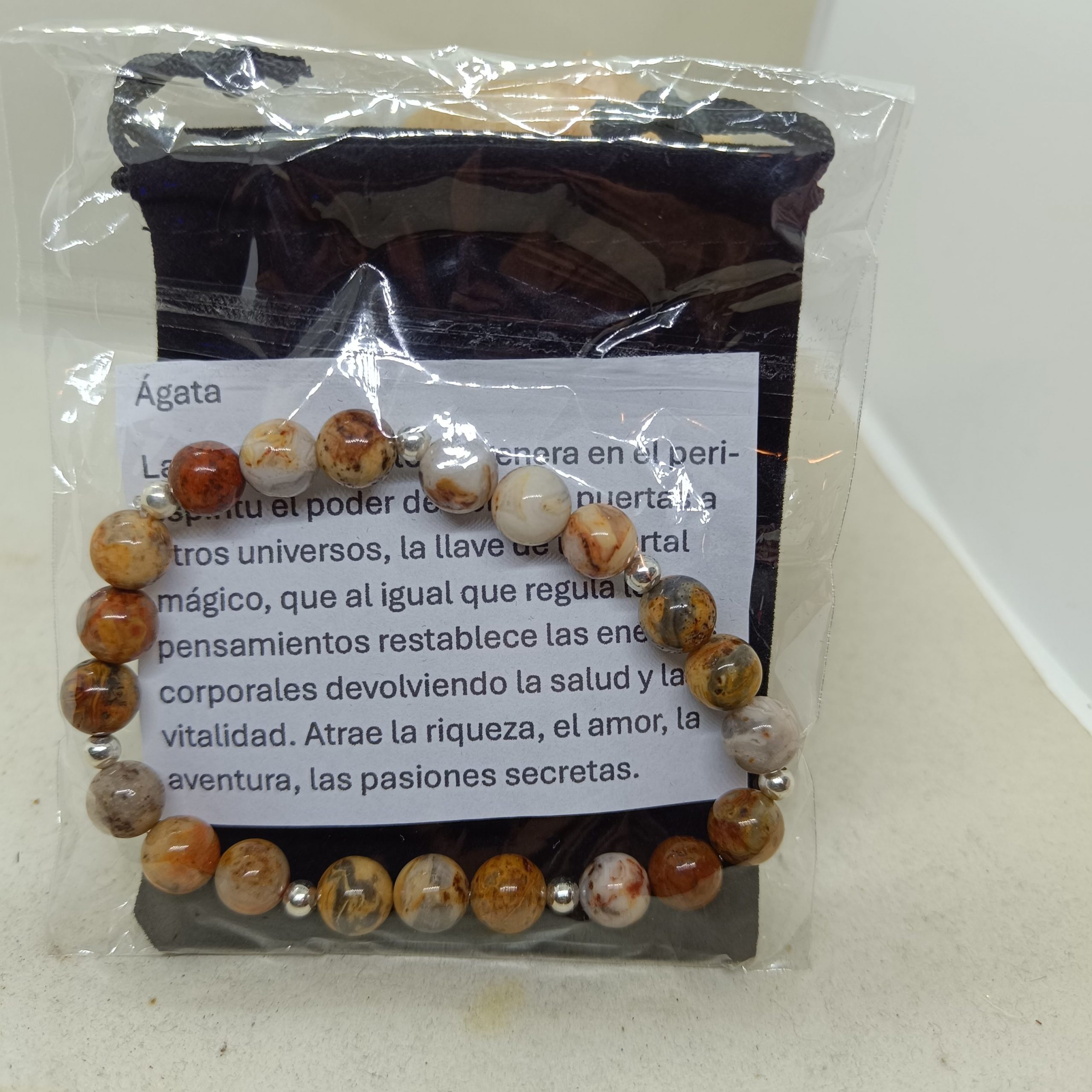 Pulsera Ágata y plata de ley - Imagen 2