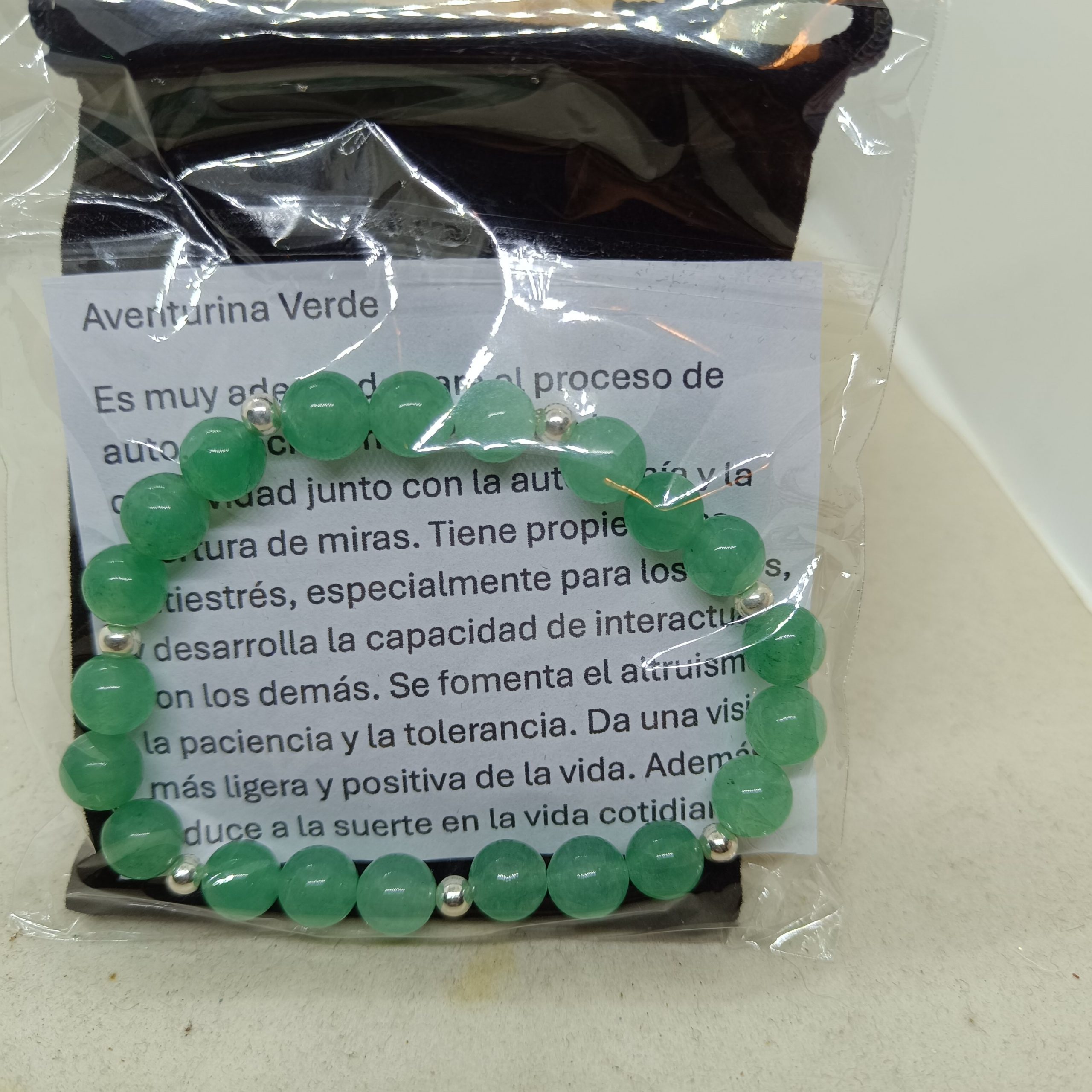 Pulsera Aventurina y plata de ley - Imagen 2