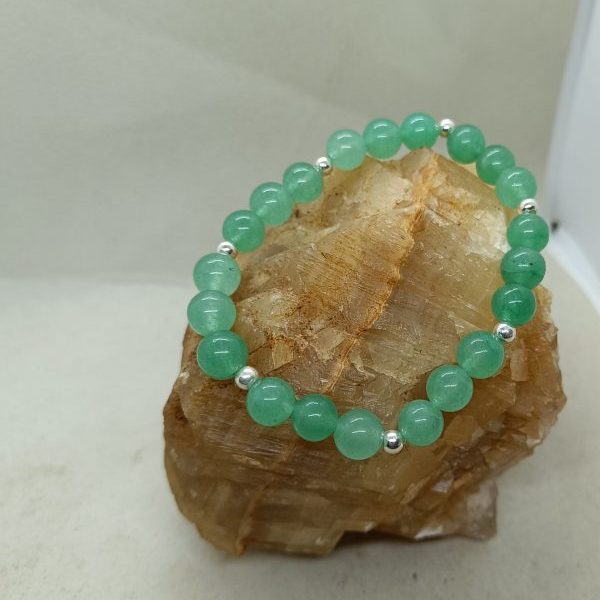 Pulsera Aventurina y plata de ley