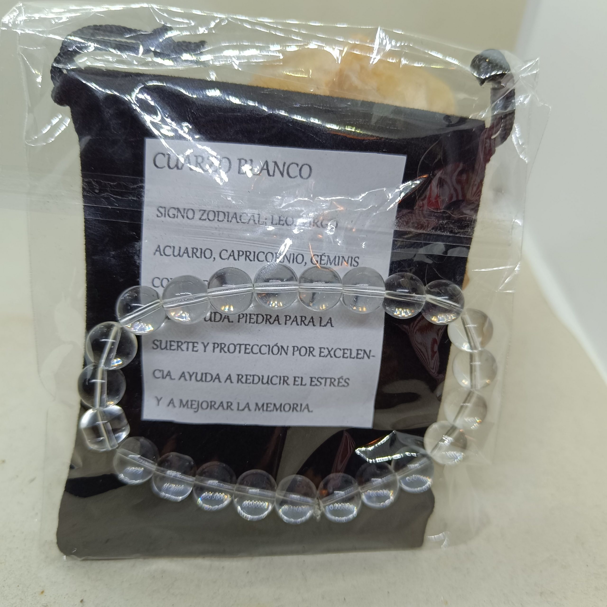 Pulsera Cuarzo Blanco (protección, suerte) - Imagen 2