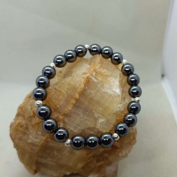 Pulsera Hematite y plata