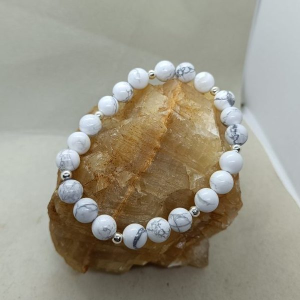 Pulsera Howlita y plata