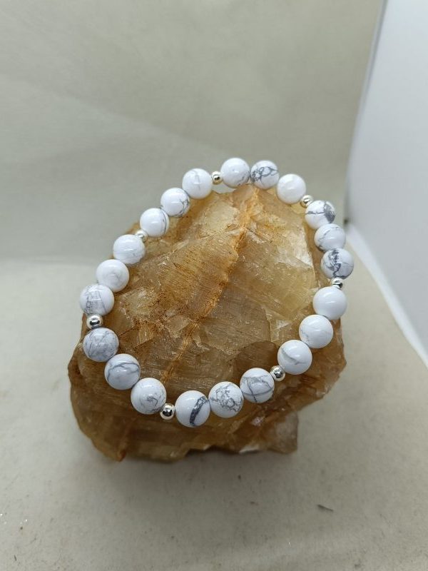 Pulsera Howlita y plata
