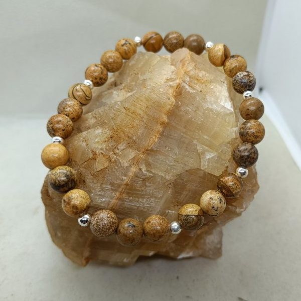 Pulsera jaspe y plata