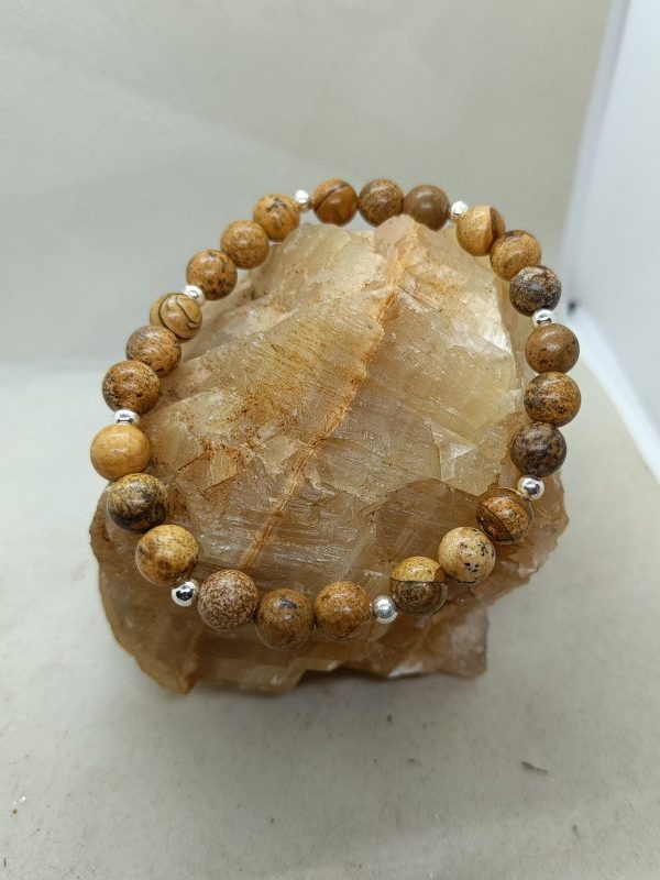 Pulsera jaspe y plata