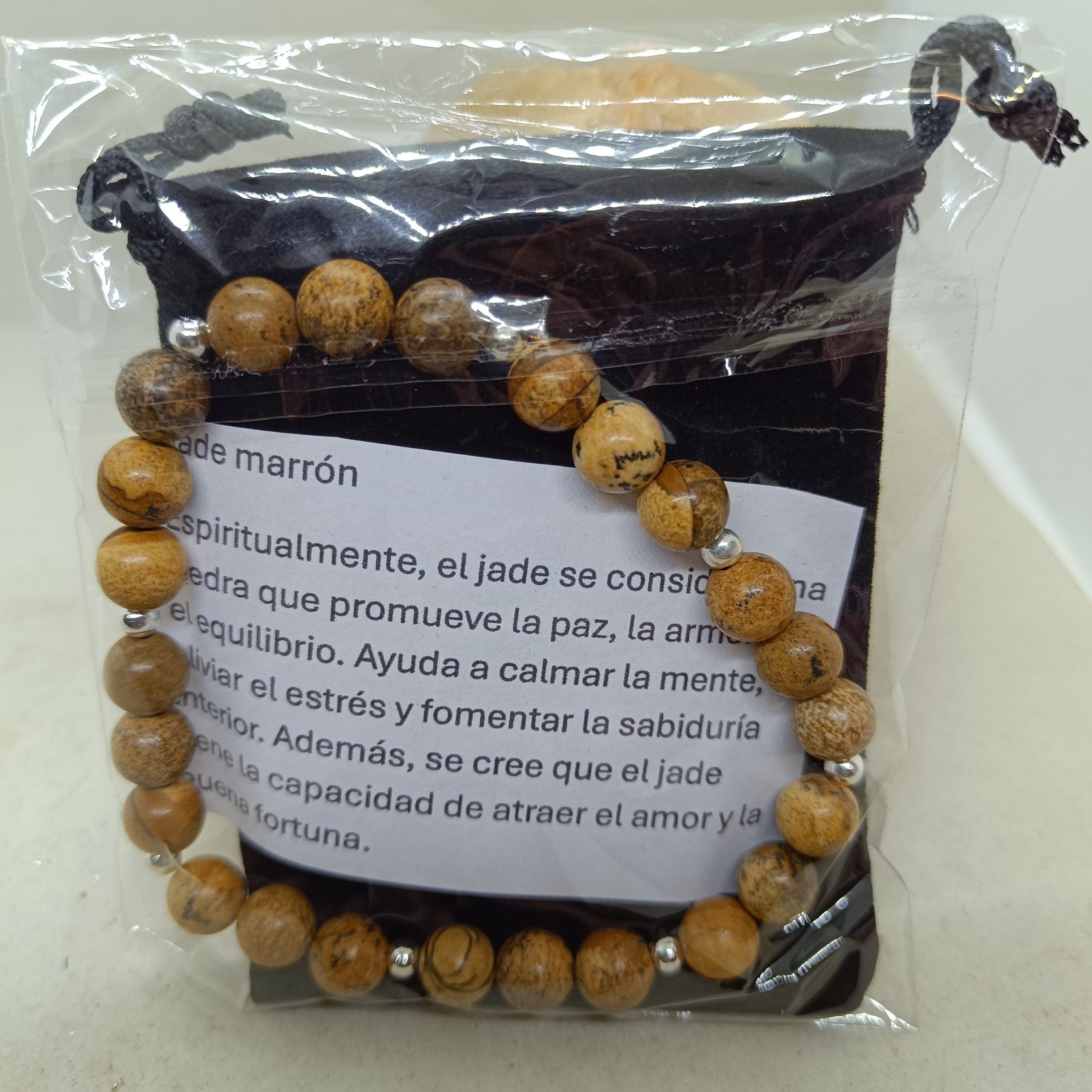 Pulsera jaspe y plata - Imagen 2