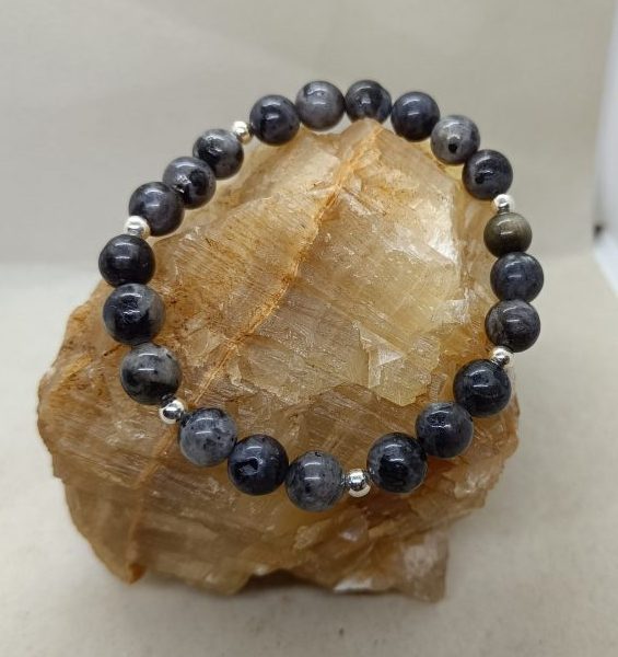 Pulsera Labradorita y plata de ley