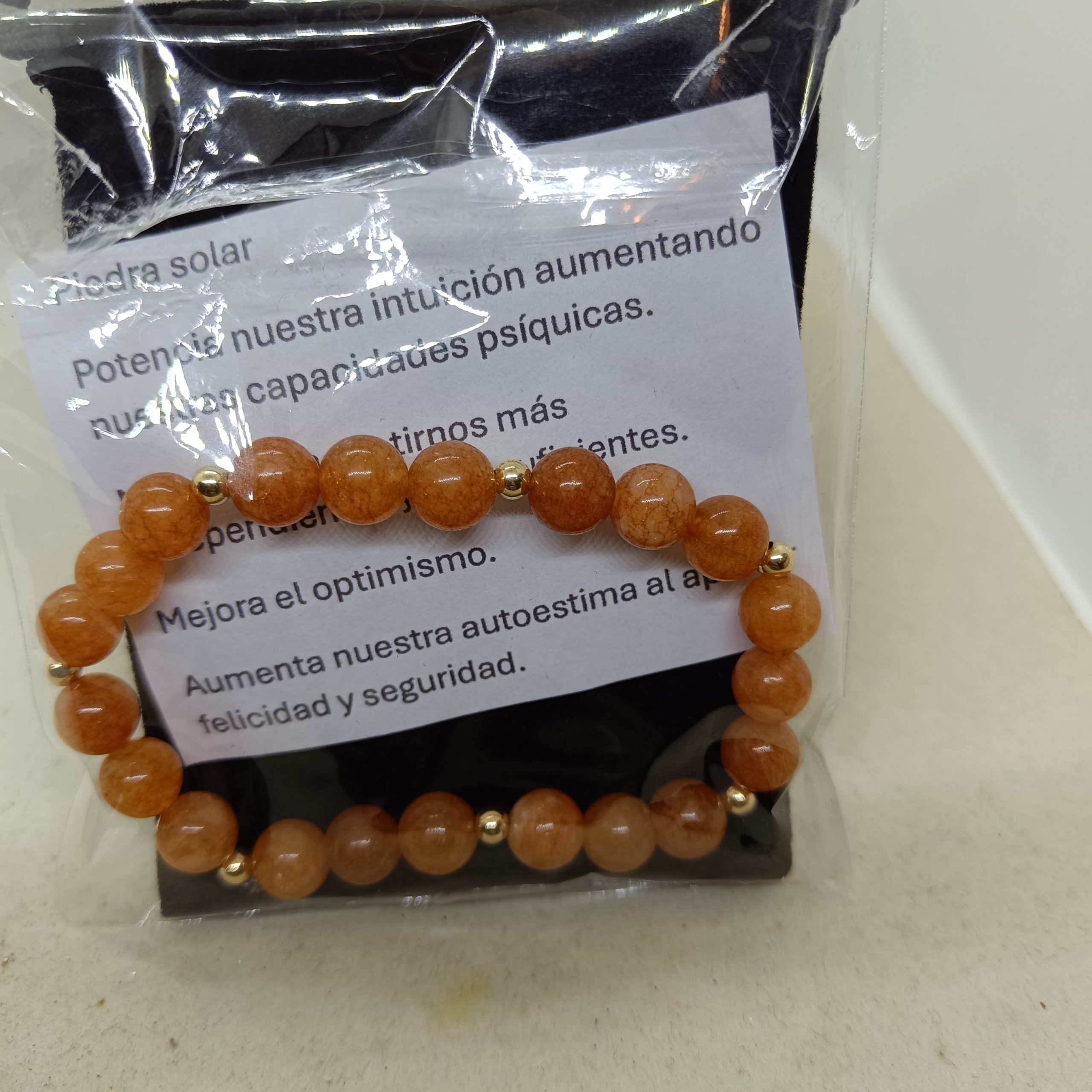 Pulsera Piedra solar y oro de 14 k - Imagen 2