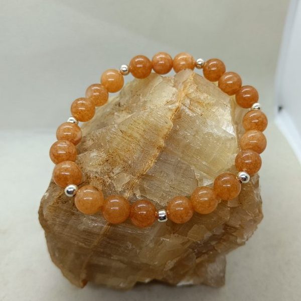 Pulsera Piedra solar y plata de ley