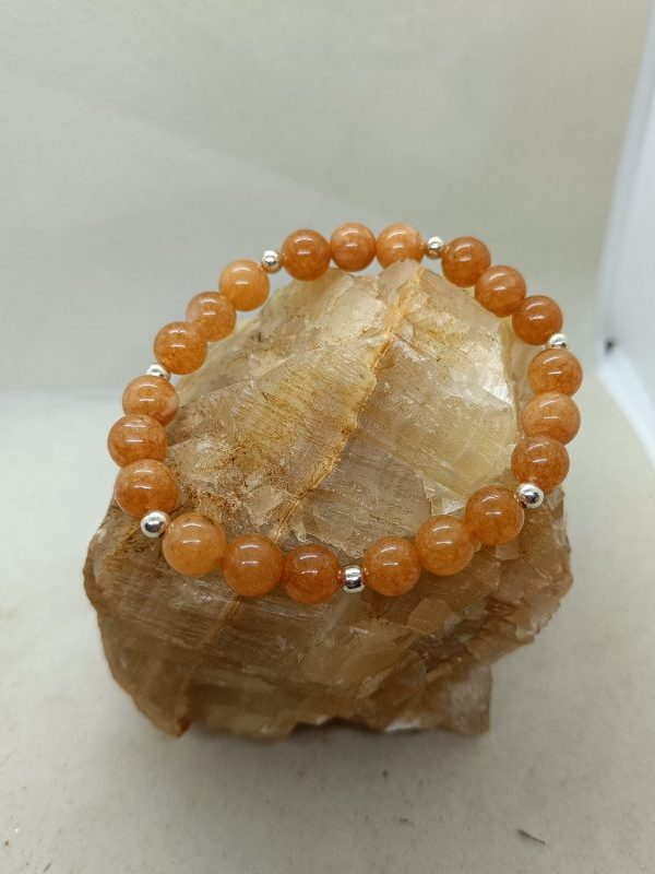 Pulsera Piedra solar y plata de ley