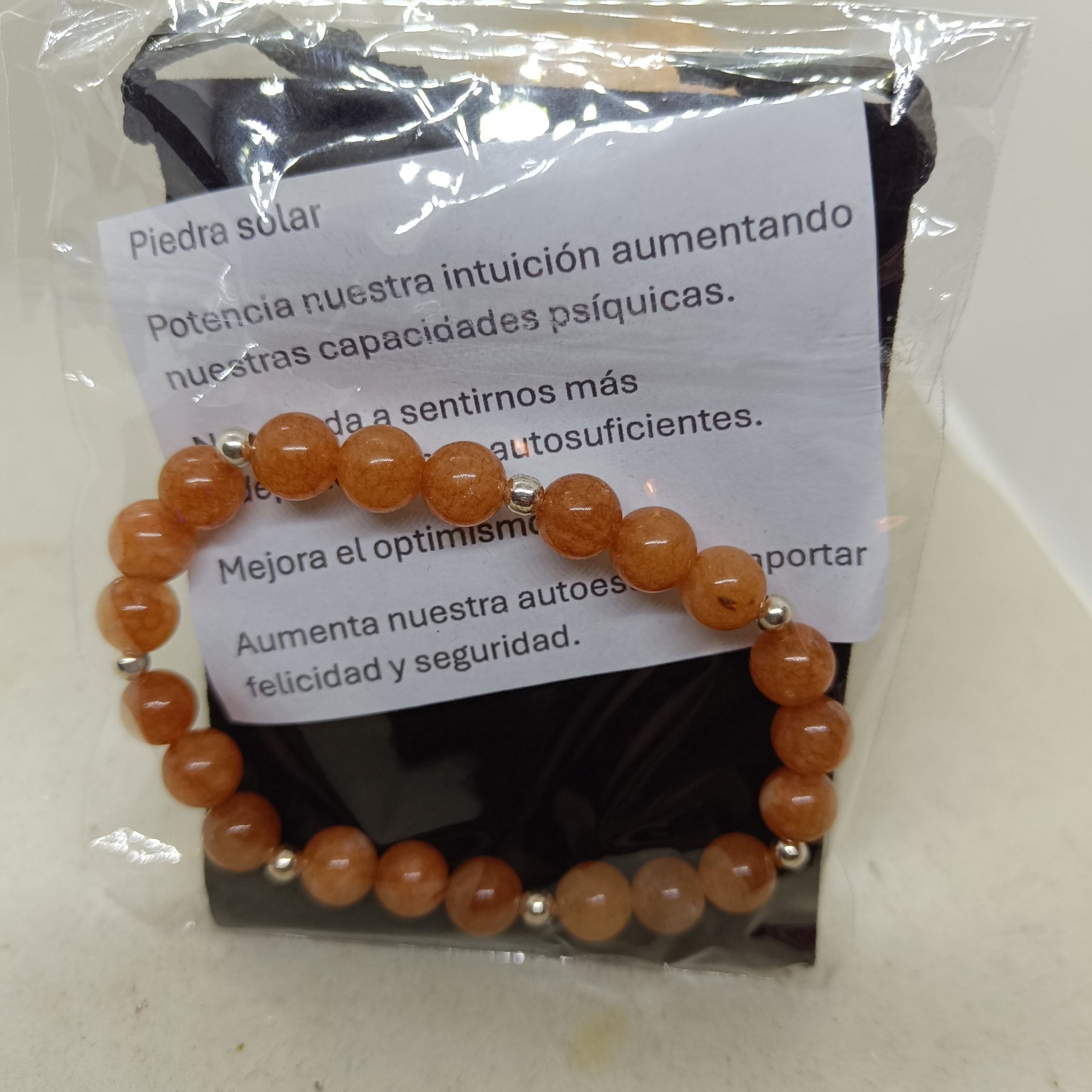 Pulsera Piedra solar y plata de ley - Imagen 2