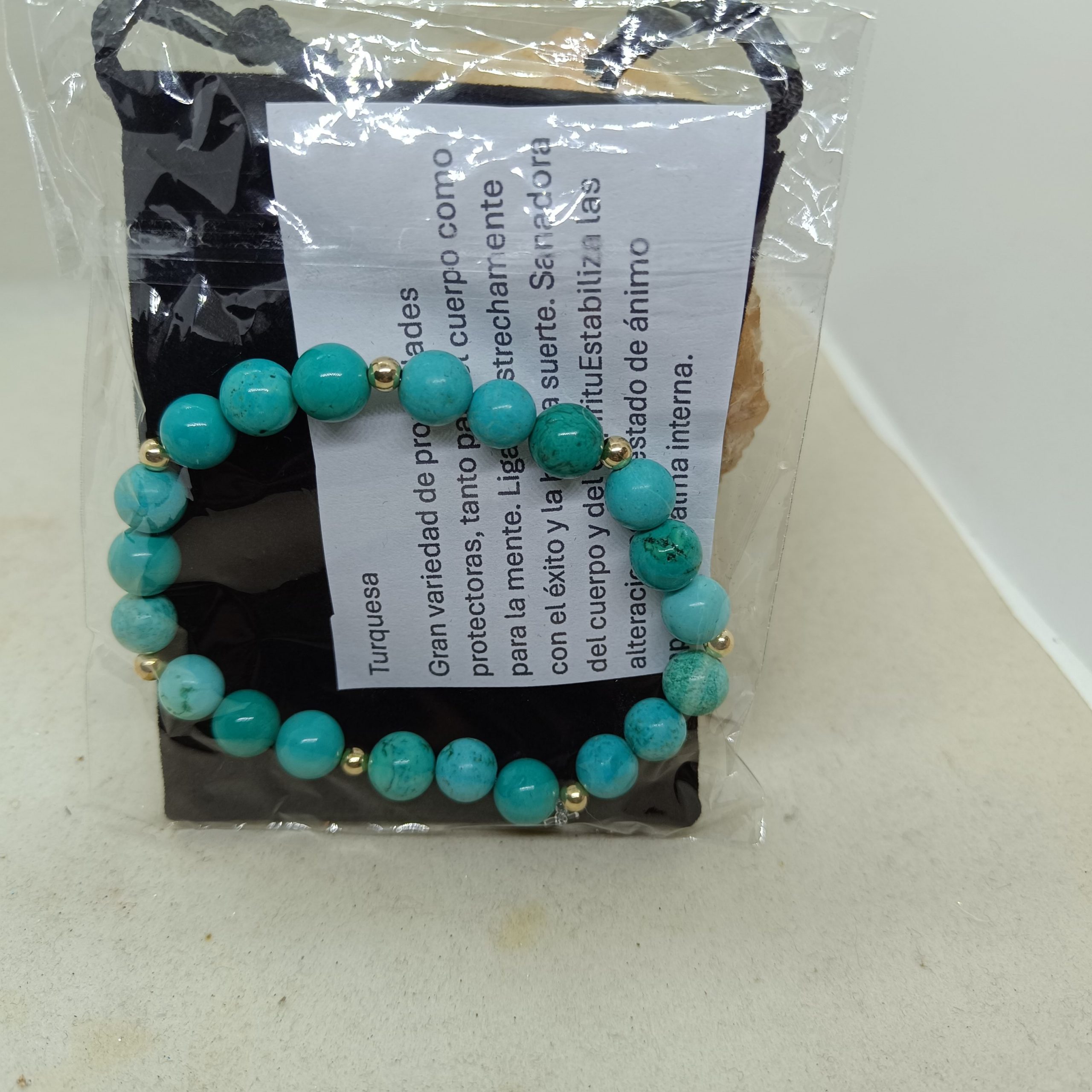 Pulsera Turquesa y oro de 14 k - Imagen 2