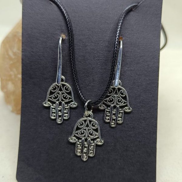 Conjunto Mano de Fátima (acero)