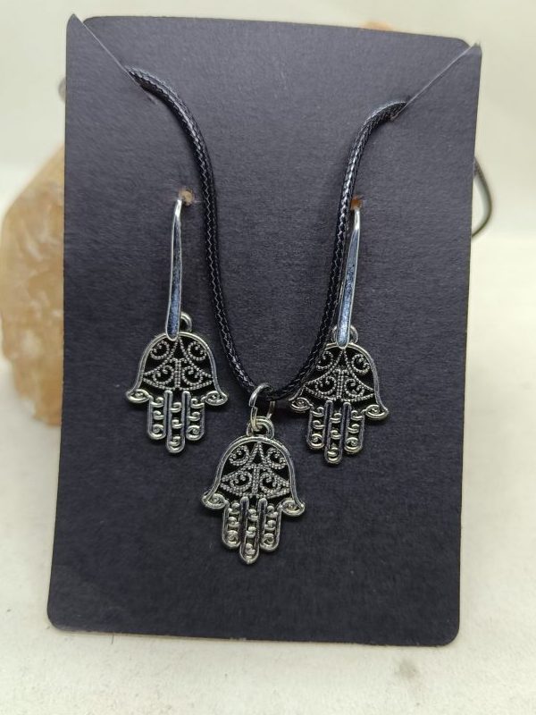 Conjunto Mano de Fátima (acero)