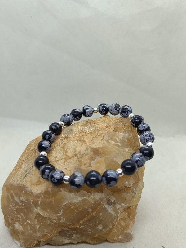 Obsidiana nevada y plata (equilibrio)