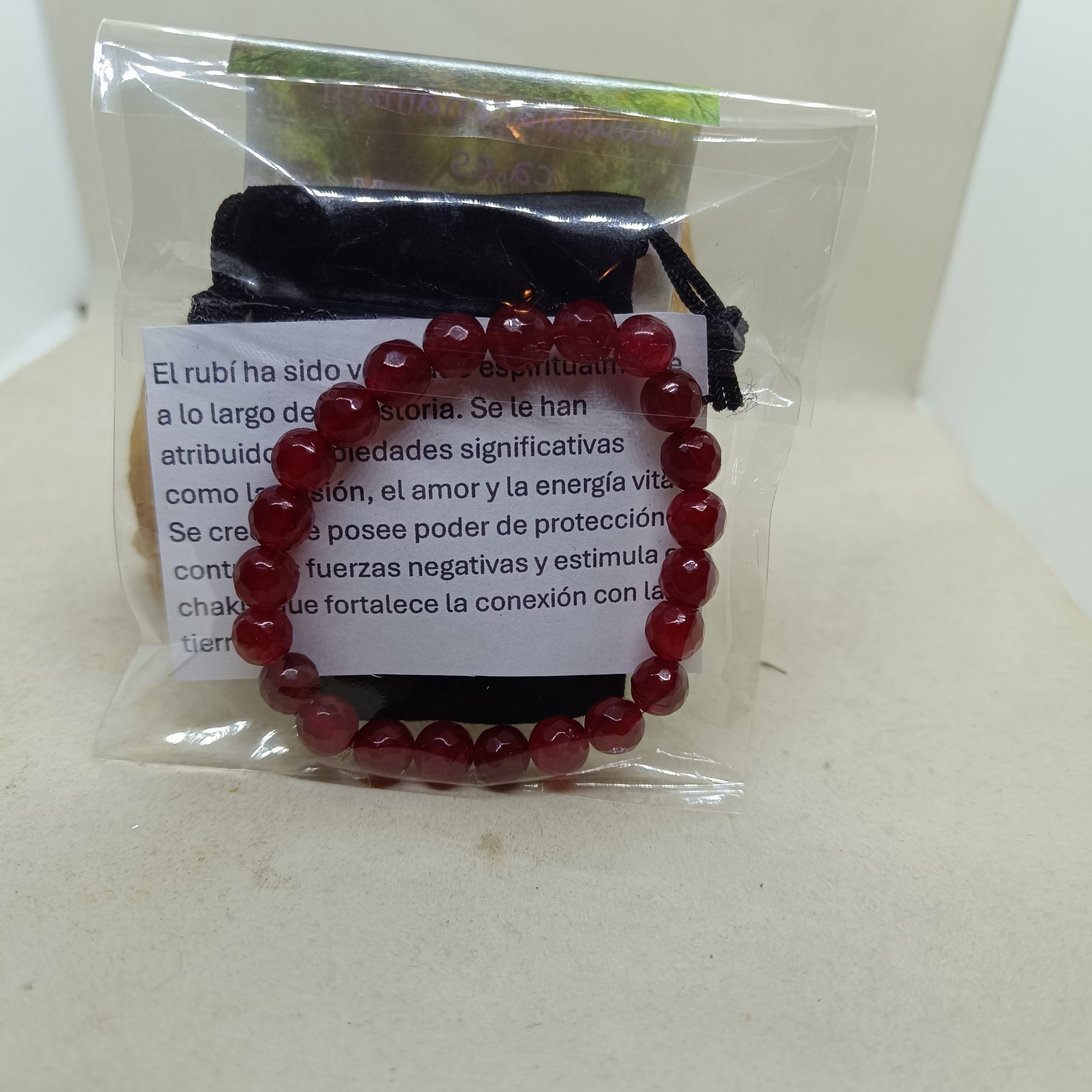 Pulsera Rubí (pasión , energía) - Imagen 2