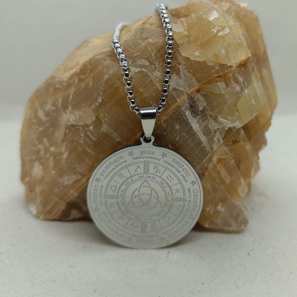 Amuleto Rueda Wicca (acero)