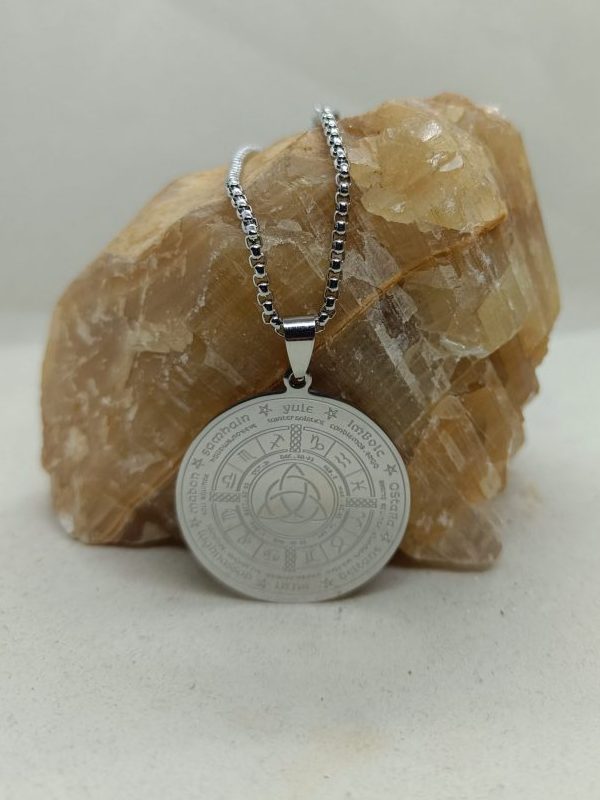 Amuleto Rueda Wicca (acero)