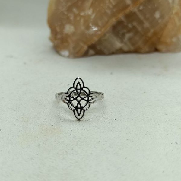 Anillo Nudo de bruja (acero)