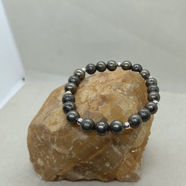 Pulsera pirita y plata