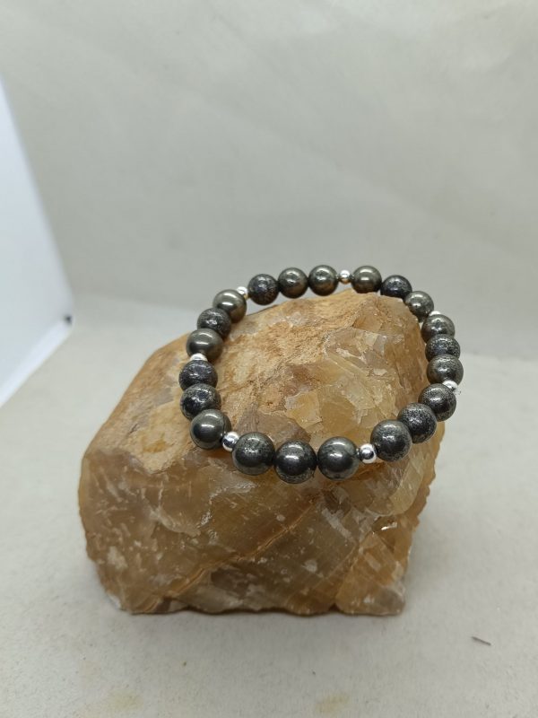 Pulsera pirita y plata