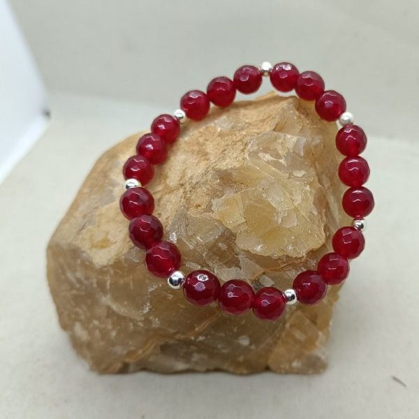 Pulsera Rubí y plata